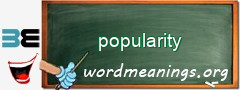 WordMeaning blackboard for popularity